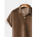 Men's Basic Solid Lapel POLO Shirt