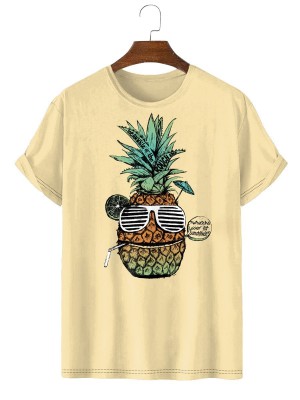 Men's Pineapple Ideas Fun Short Sleeve T-Shirt