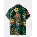 Men's Hawaiian Tikki Mask Art Short Sleeve Polo Shirt