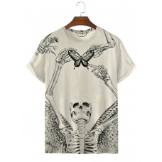 Men's Casual Horror Art Short Sleeve T-Shirt