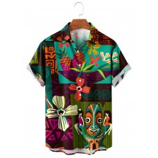 Men's Hawaiian Resort Tiki Short Sleeve Shirt