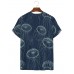 Men's Jellyfish Navy Print Casual Short Sleeve T-Shirt