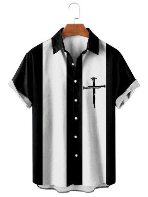 Prayer Cross Basic Short Sleeve Shirt