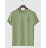 Men's Cartoon Smiley Casual Short Sleeve T-Shirt